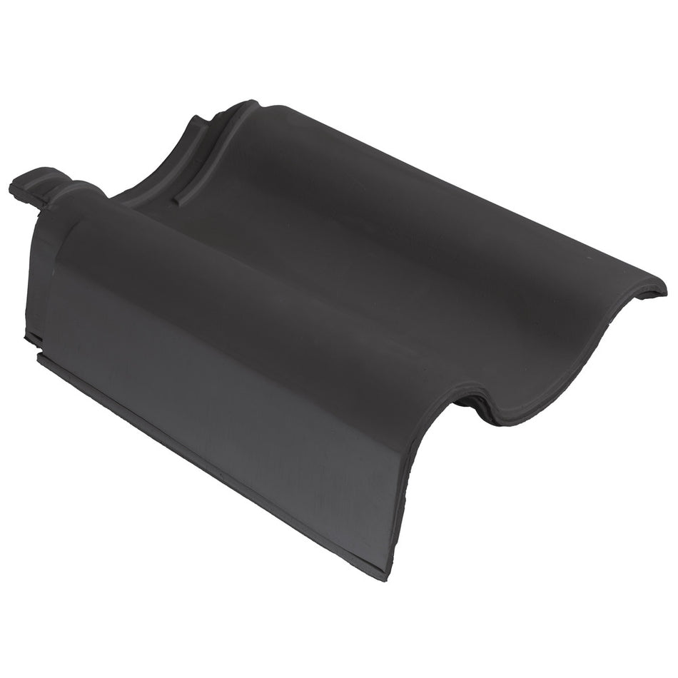 Monier Gevelpan Links OVH 206 Keramiek Naturel Blauw Gesmoord 30,4x37,2cm-130220