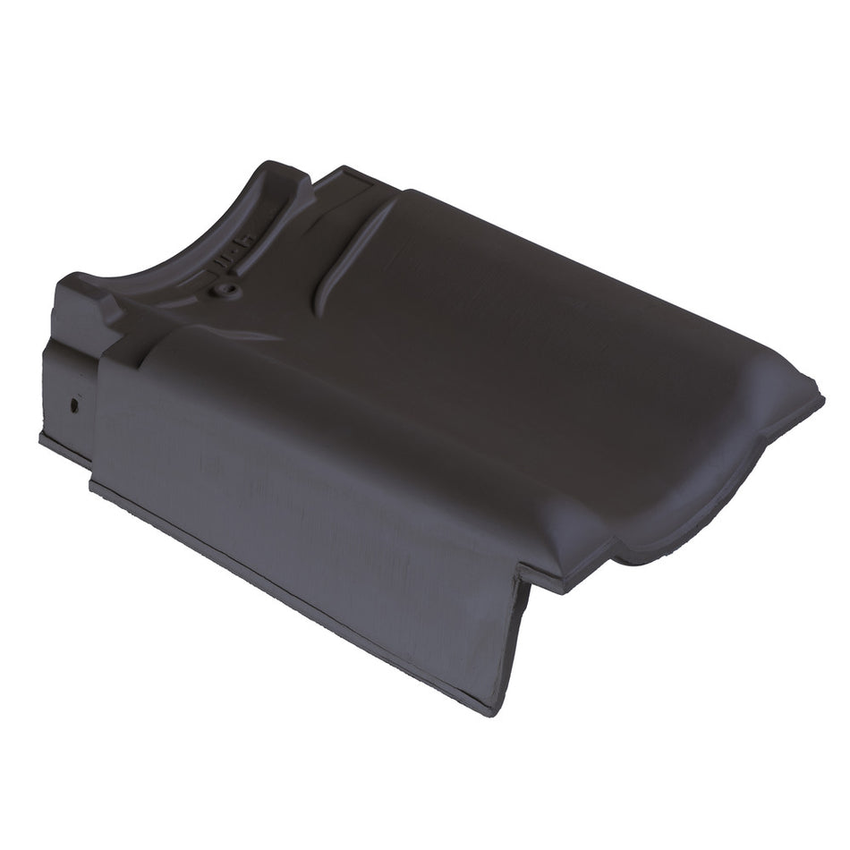 Monier Gevelpan Links VH-Variabel Keramiek Naturel Blauw Gesmoord 25,8x32,8cm-203364