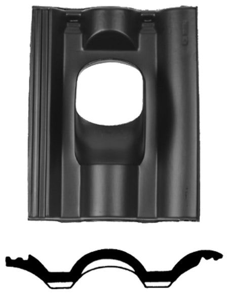 Ubbink Dakdoorvoerpan Neroma Kunststof Zwart 25-45° Ø110-131mm-206301