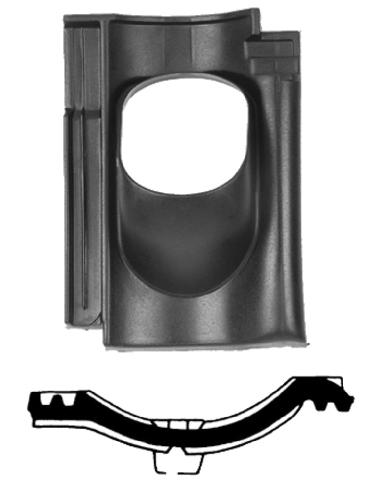 Ubbink Dakdoorvoerpan Kunststof Zwart 25-45° Ø110-131mm-206336