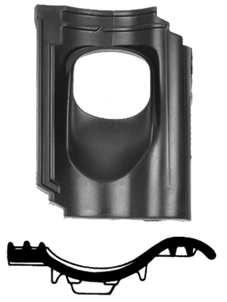 Ubbink Dakdoorvoerpan Kunststof Zwart 25-45° Ø110-131mm-206344