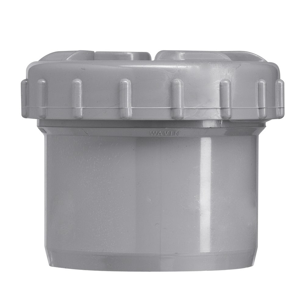Eindstuk PVC wanddikte 3,2 mm Ø 125 mm met schroefdeksel KOMO-keur-268657