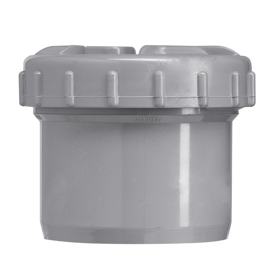 Eindstuk PVC wanddikte 3,2 mm Ø 125 mm met schroefdeksel KOMO-keur-268657