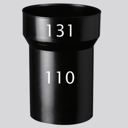 Ubbink Multivent Verloopstuk Kunststof Zwart Ø110-131mm-302022