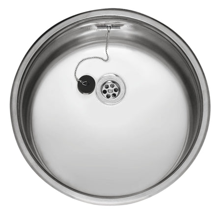 Reginox Spoelbak B2903RLU02GDS RVS rond opbouw afvoer 50cm-321539