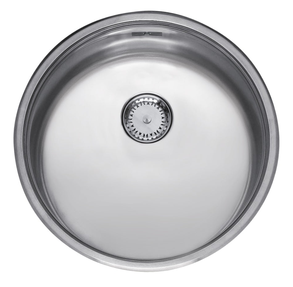 Reginox Spoelbak B2903RLU06GDS RVS rond opbouw afvoer 90cm-338360