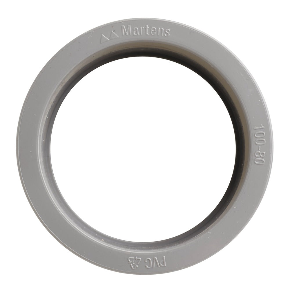 Verloopstuk PVC Ø 100x80 mm t.b.v. riool hemelwaterafvoer-343545