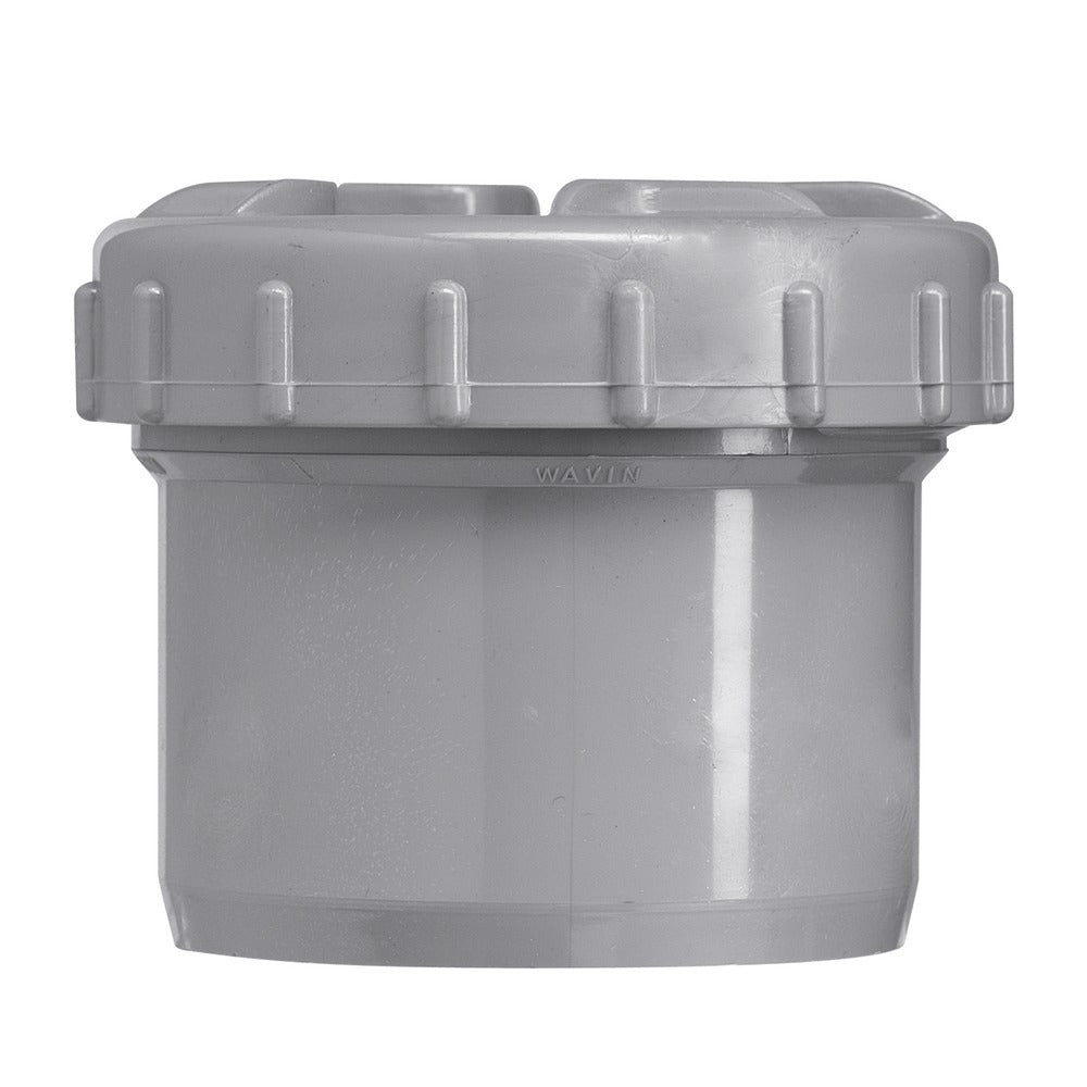 Eindstuk PVC wanddikte 3,2 mm Ø 75 mm met schroefdeksel KOMO-keur-351149