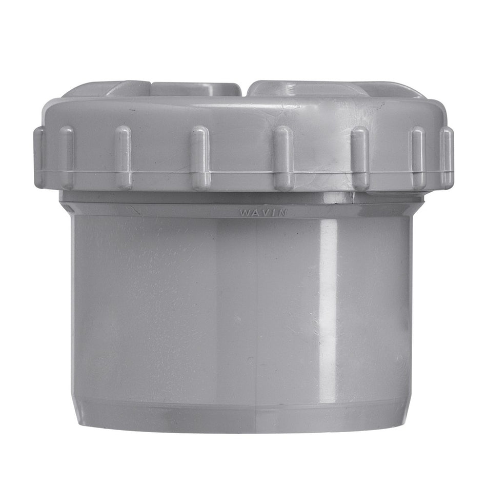 Eindstuk PVC wanddikte 3,2 mm Ø 75 mm met schroefdeksel KOMO-keur-351149