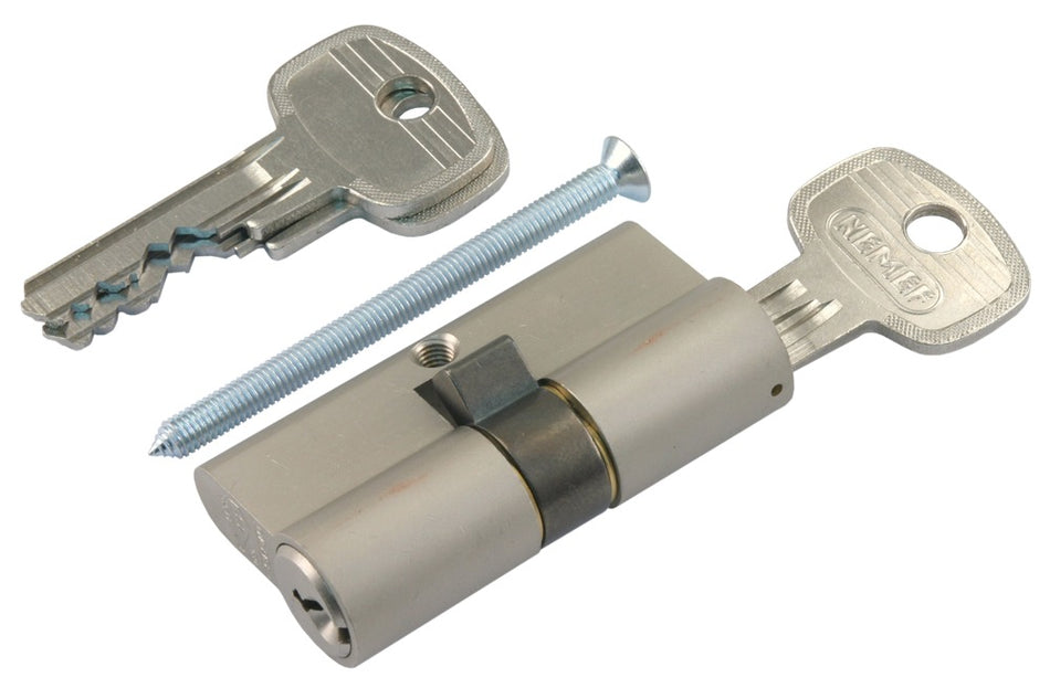 Nemef Veiligheidscilinder 111/9 Messing Vernikkeld 30/30 SKG2 2st-357311