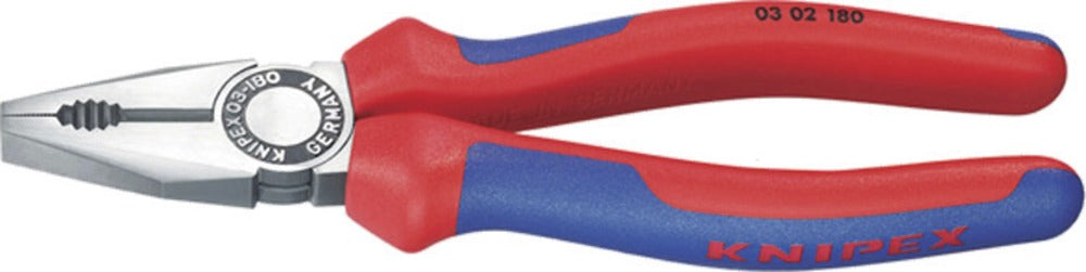 Knipex Combinatietang 03 02 180 Gepolijst Met Tweekleurige Meer-Componentengrepen-380357