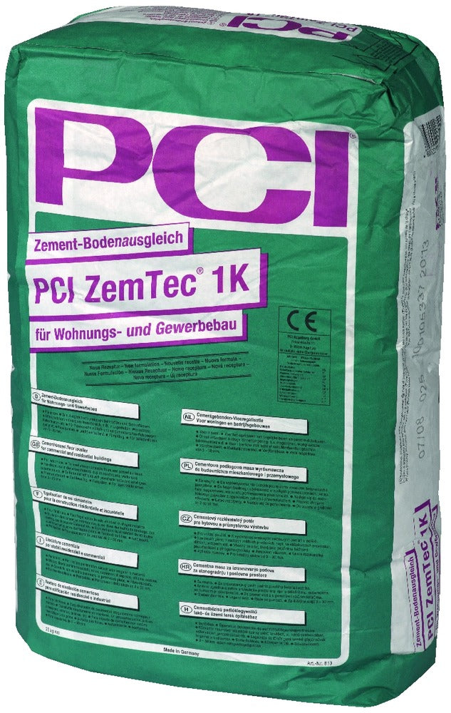 PCI Zemtec 1K Egalisatiemortel zelfnivellerend grijs 25 kg-388008