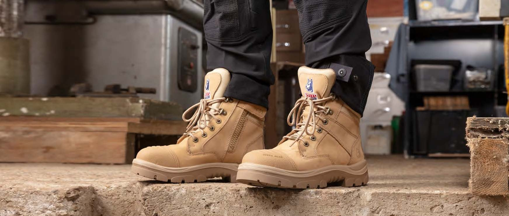 Veiligheidsschoenen voor professioneel gebruik op de bouwplaats