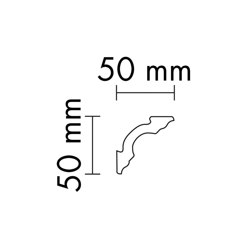 NMC Nomastyl Sierlijst A2 polystyreen 5x5 cm wit 200 cm-464627