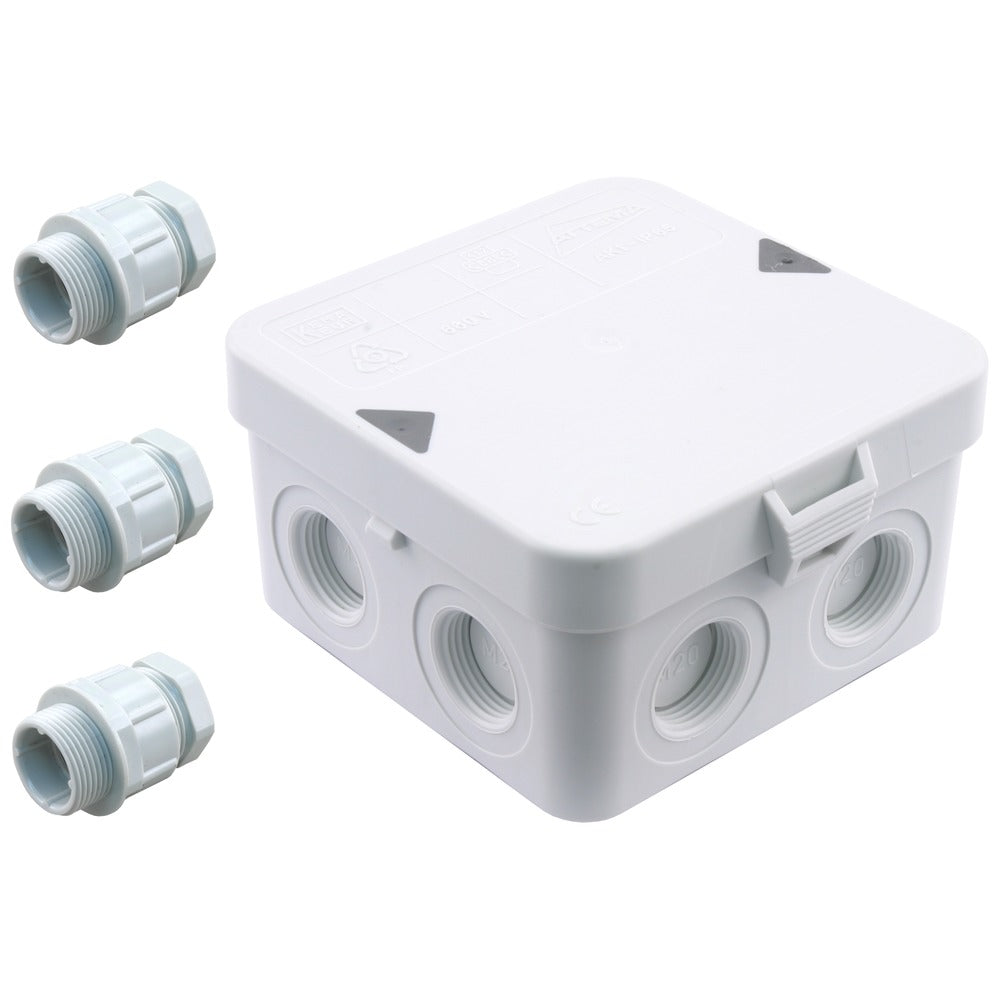 Attema Kabeldoos M20 Incl 3 Wartels Voor Kabels Ø8 - Stof En Spuitwaterdicht (Ip65) Grijs 14mm-471586