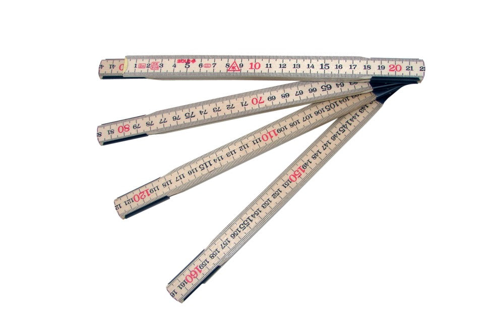 Sola Vouwduimstok hout 10-delig wit, 2 meter-500907