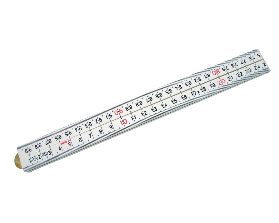 Duimstok Kunststof Wit 1m-500915