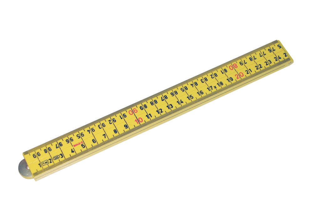 Duimstok Kunststof Geel 1m-500931