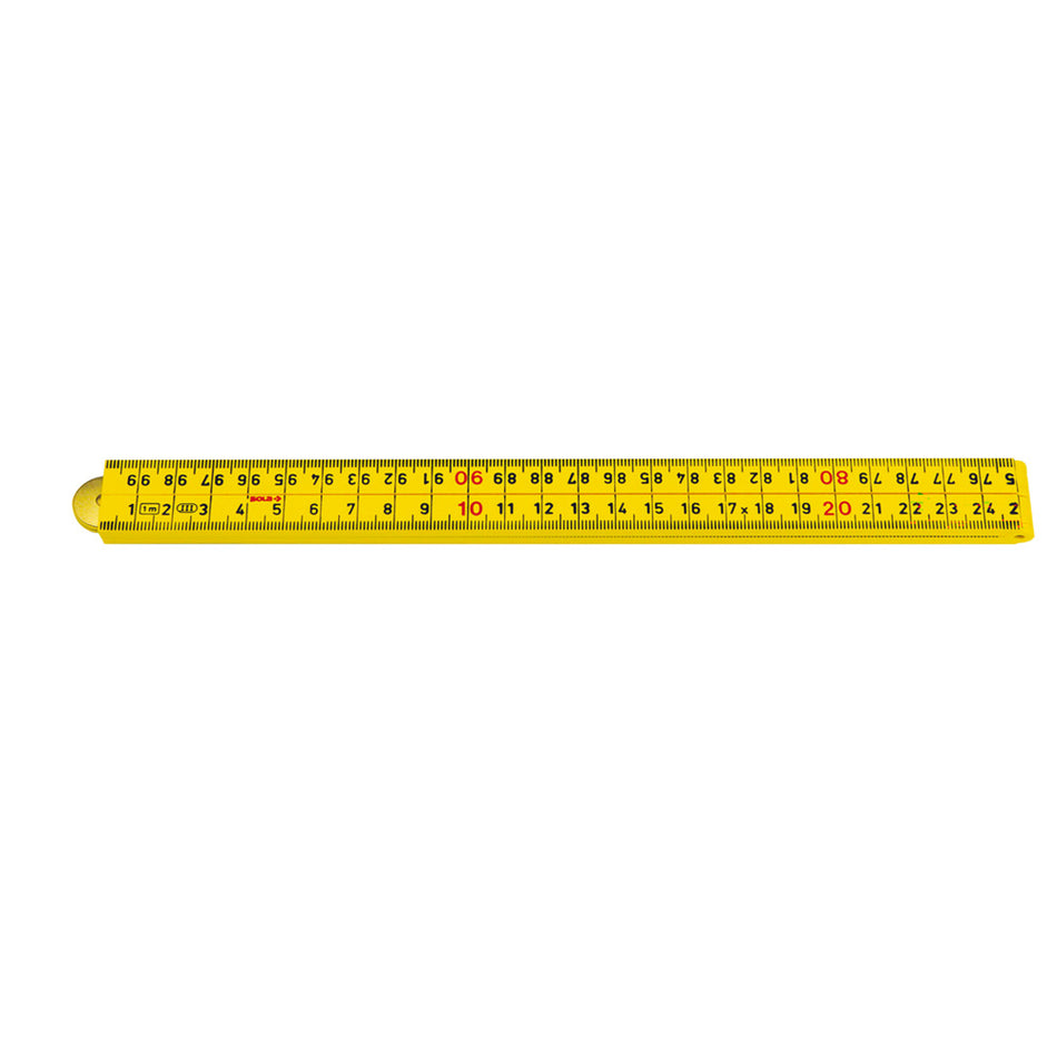 Duimstok Kunststof Geel 1m-500931