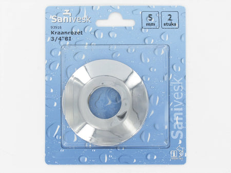 Kraanrozet messing verchroomd 3/4''x5 mm-507042