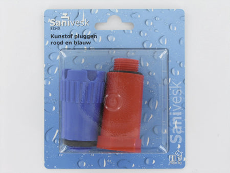 BONFIX Plug kunststof rood en blauw-507778
