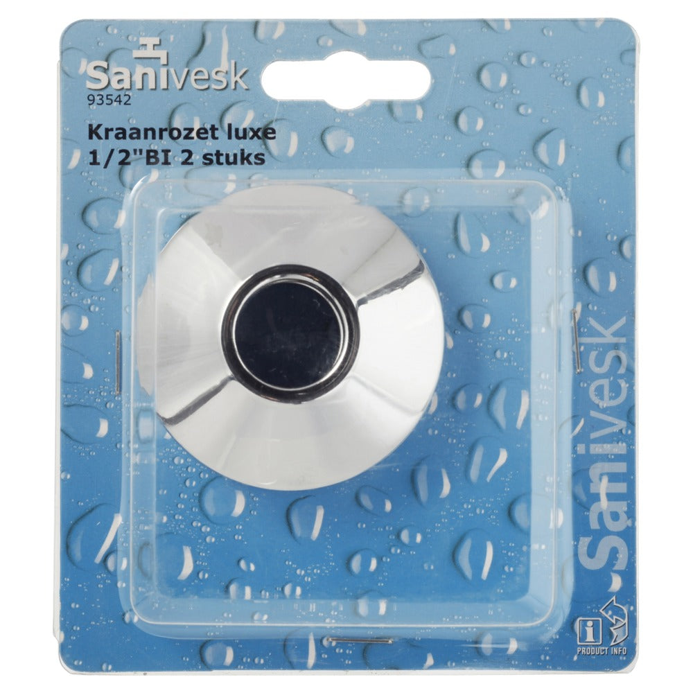 Sanivesk Kraanrozet messing verchroomd 1/2'' luxe-508463