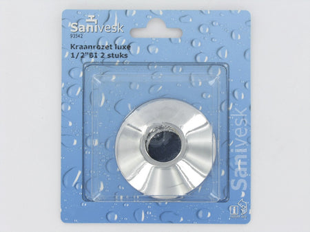 Sanivesk Kraanrozet messing verchroomd 1/2'' luxe-508463