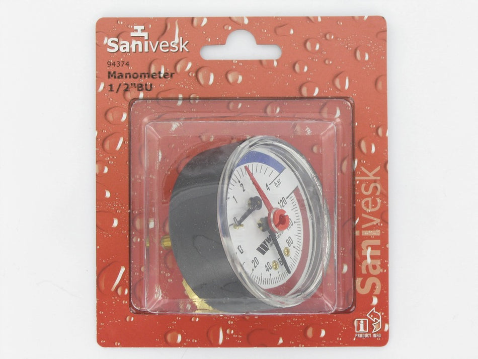 Manometer Buitendraad 1/2"-508773