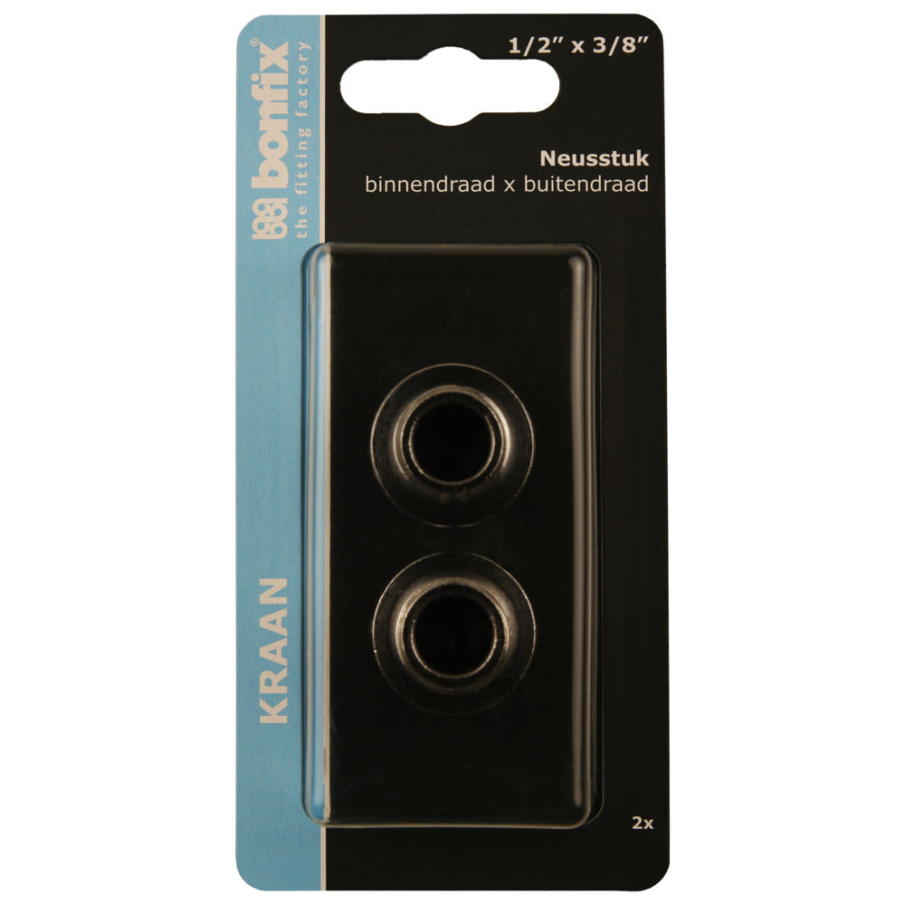 BONFIX Neusstuk 1/2'' binnendraad x 3/8'' buitendraad chroom-511078