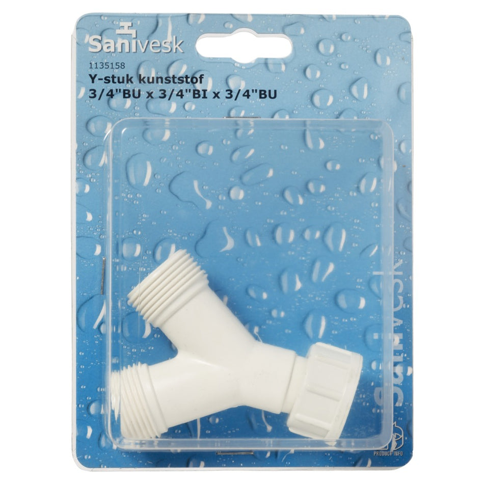 Y-stuk kunststof 3/4'' binnendraad x 3/4'' buitendraad-513486