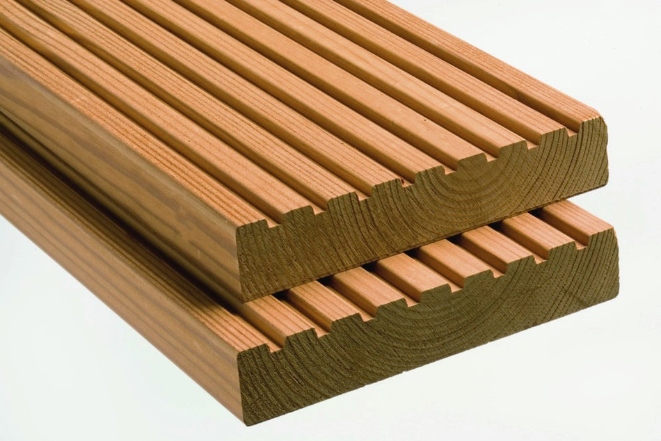 ModiWood Vlonderplank Anti-slip Gegroefd 26x142x3900mm 70% PEFC-520467
