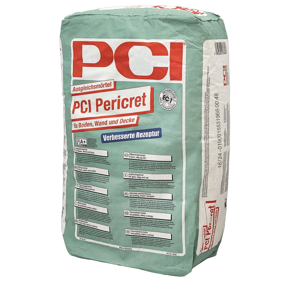 PCI Uitvlakmortel Pericret Snelafbindend 25kg-524310