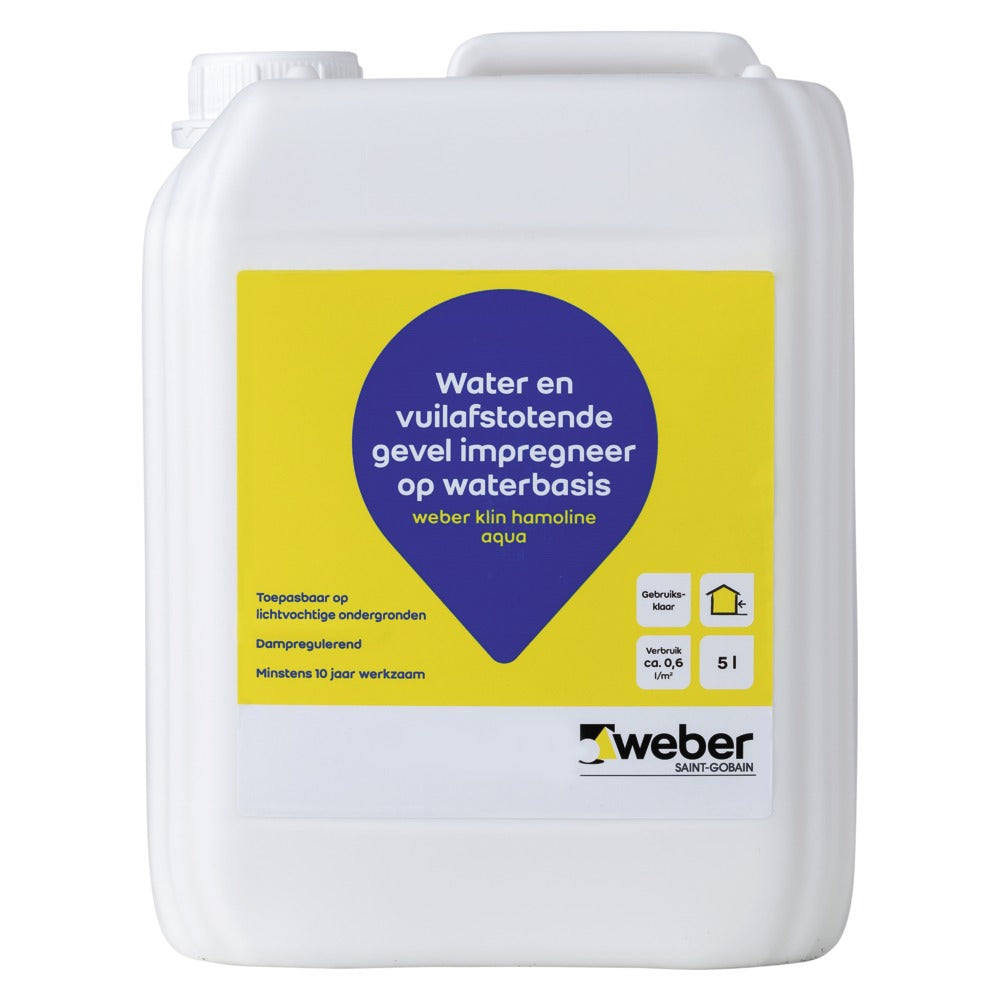 Weber Gevelimpregneer Klin Hamoline Aqua Waterbasis 5L-549935