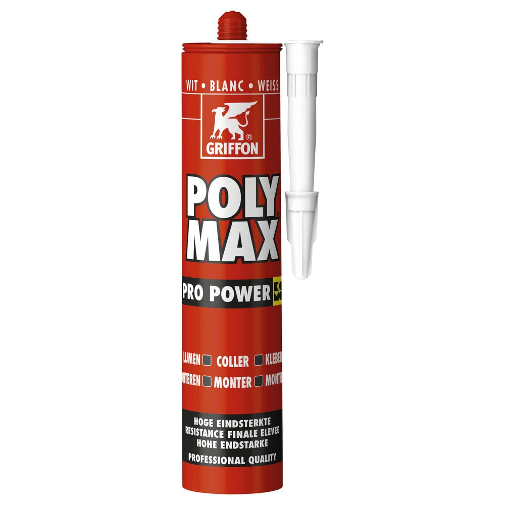 Griffon Montagelijm Poly Max Pro Power Wit 425gr-552041