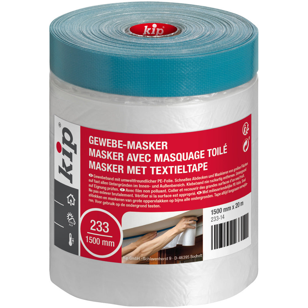 Kip 233 Masker Met Textieltape Blauw 1500mm x 20m-554192