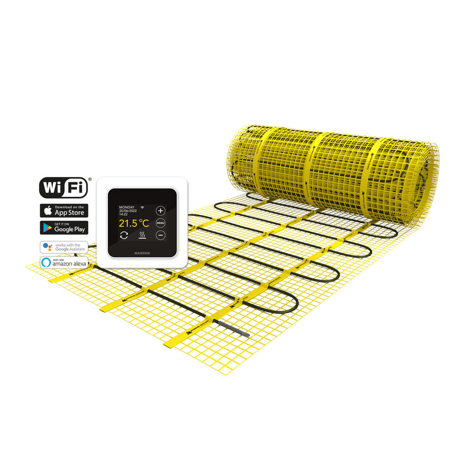 MAGNUM Heating Vloerverwarming Elektrisch Incl WiFi Thermostaat 300W 2m²-555119