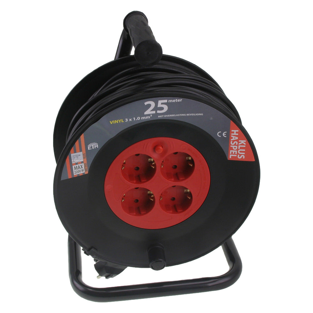 Q-Link Kabelhaspel 3x1,0 mm² met PVC kabel aluminium, 25 m-555182