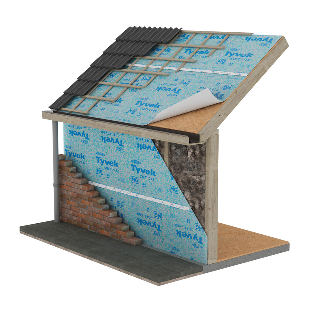 Tyvek Isolatiefolie Soft Dampopen Dak en Gevel 1,5x50m 75m2-555423