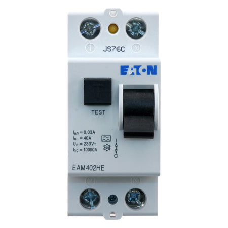 Eaton Holec Aardlekschakelaar 1316038 2-Polig 40A 30mA-556035