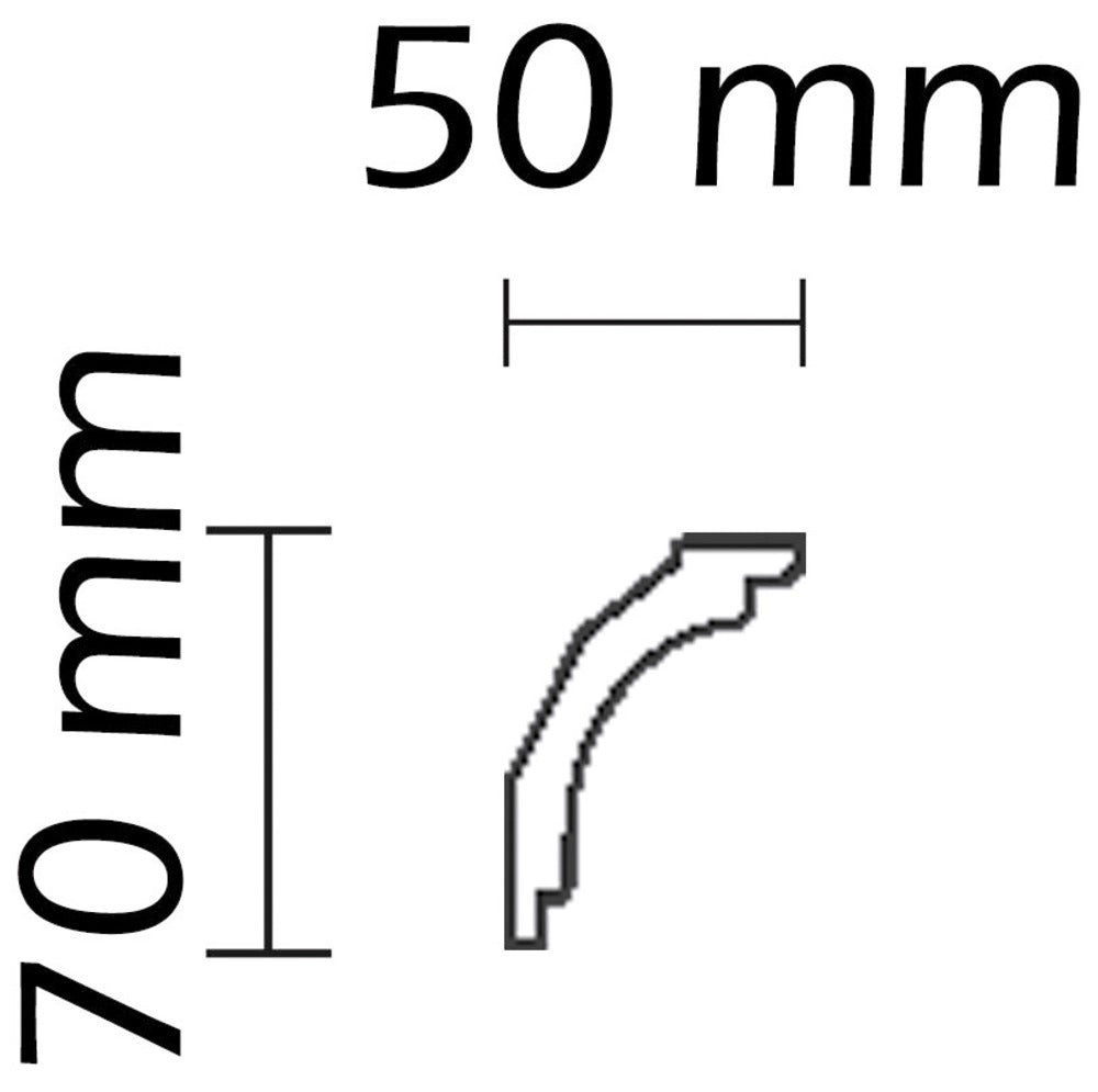 NMC Arstyl Sierlijst Z16 polystyreen 7x5 cm wit 200 cm-556484