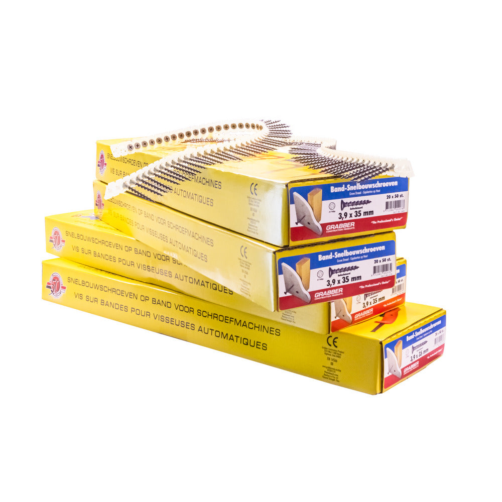 Grabber Band-Snelbouwschroef Gefosfateerd Staal Grove Draad PH2 1000st-556530