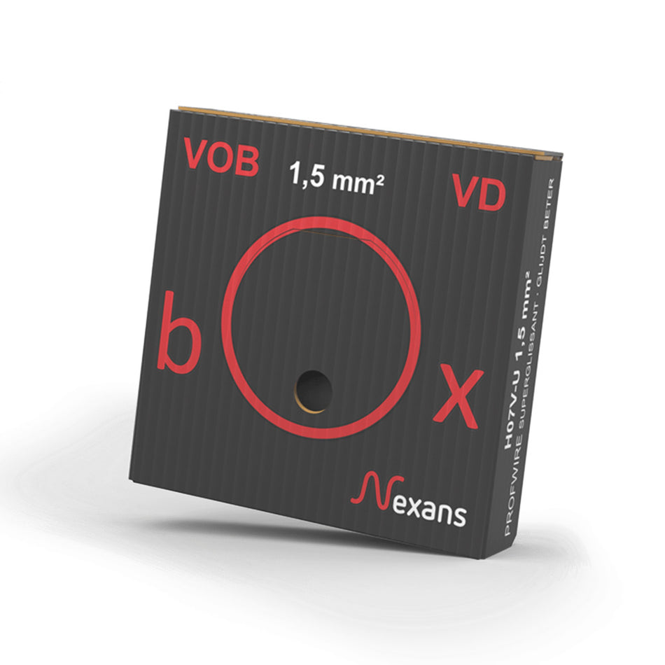 Nexans Installatiedraad Profwire VDbox Zwart 1,5mm2 100m-557236