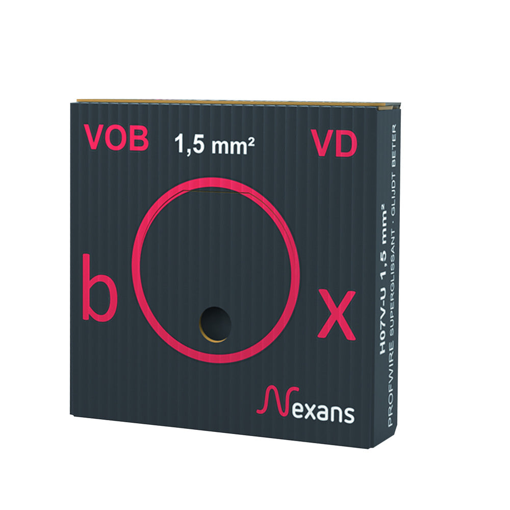 Nexans Installatiedraad Profwire VDbox Zwart 1,5mm2 100m-557236