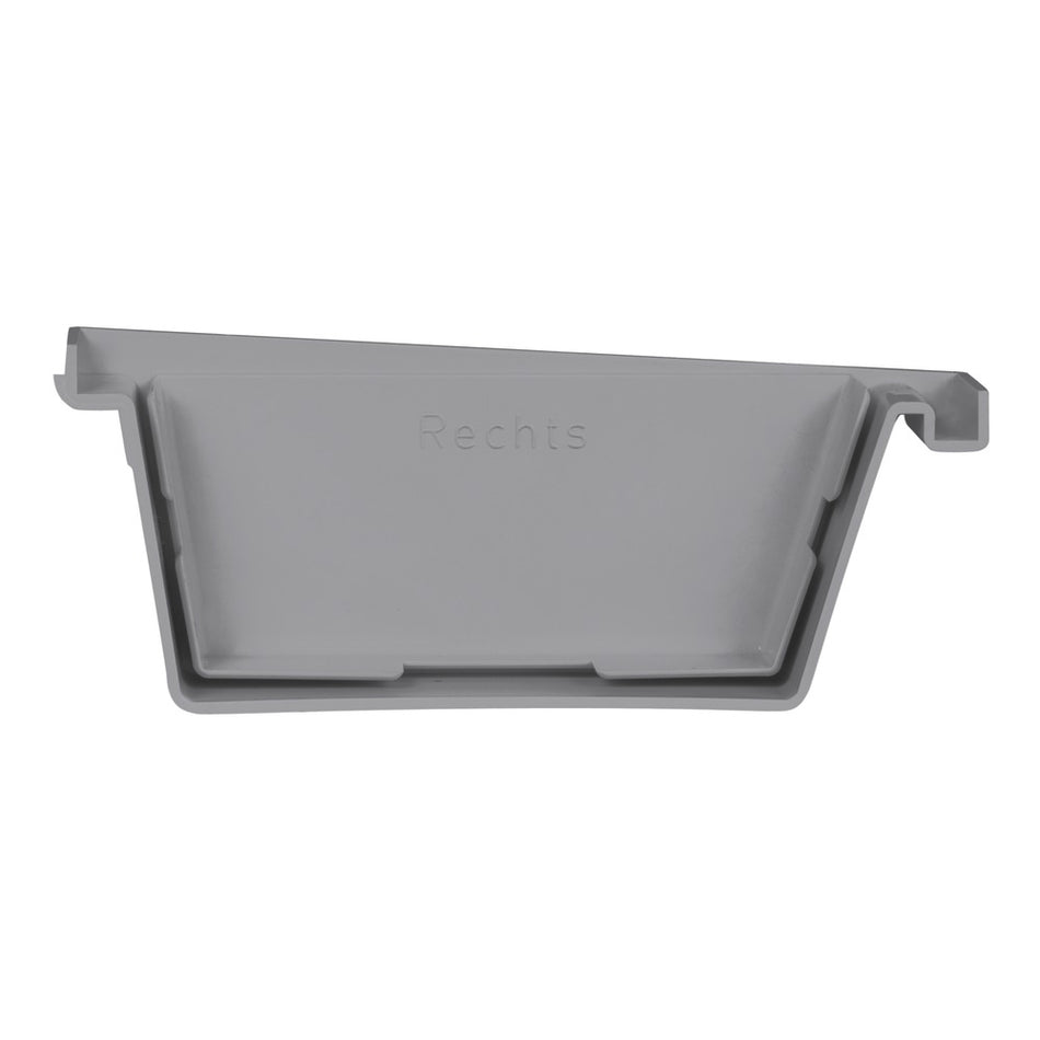 Eindstuk PVC t.b.v. bakgoot Ø 125 mm rechts-560200