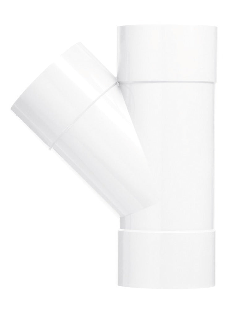 T-Stuk PVC 3x lijmmof wit wanddikte 3,2 Ø 40x40 mm 45° KOMO-keur-560213