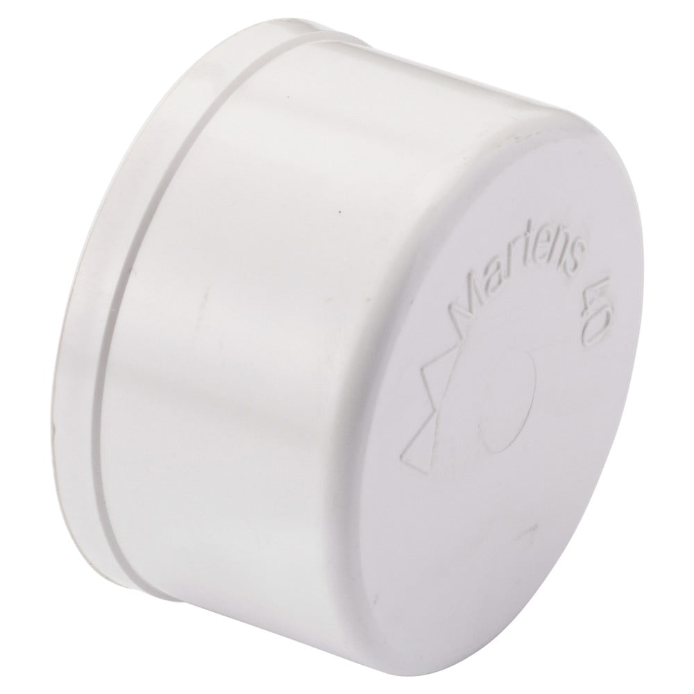 Eindkap PVC om de buis 40 mm wit-560216