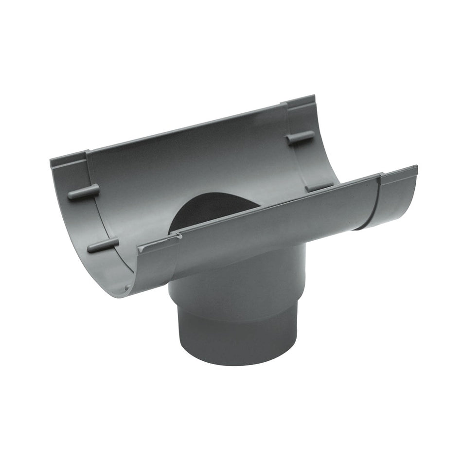 Gootuitloop PVC 70/80 100 mm grijs voor mastgoot-560222