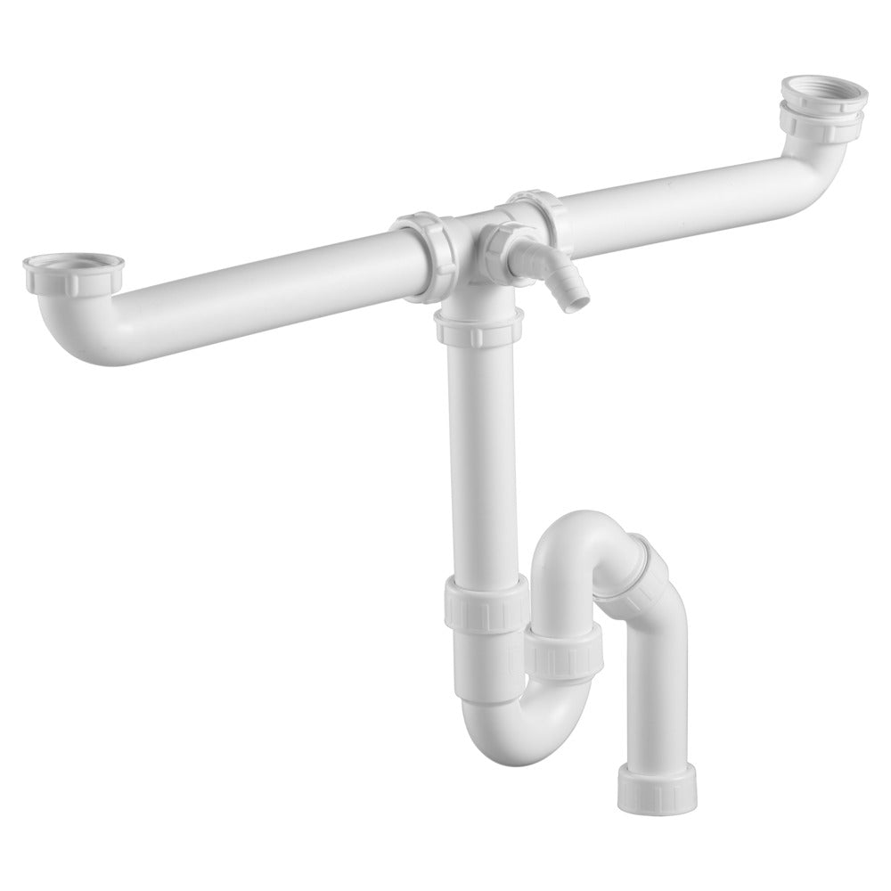 Viega Dubbele Gootsteenafvoer 7928.520 6/4" Wit-560335