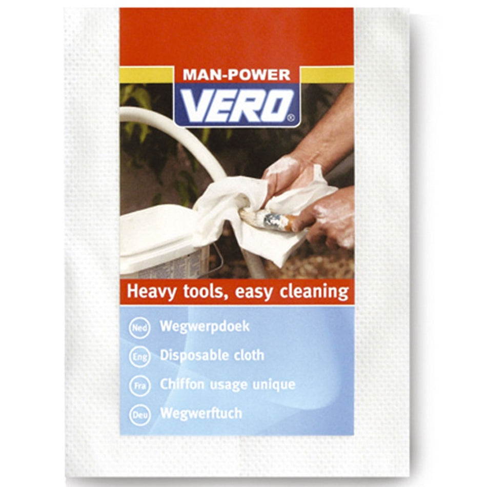 Vero Man-Power Wegwerpdoek Stof Wit 25st-563477