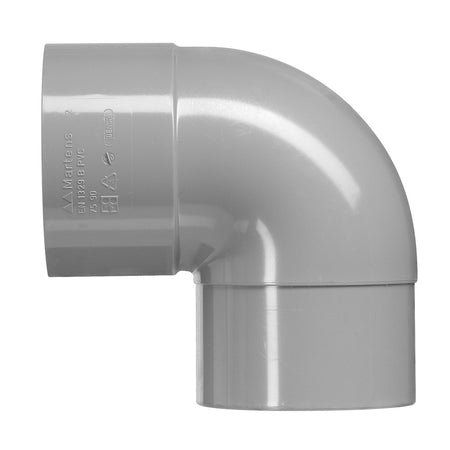 Bocht PVC mof/verjonging spie-eind Ø 70 mm 90° t.b.v. HWA-566878